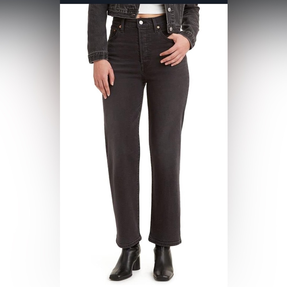 Levi's Ribcage Straight Ankle Women's Black Jeans NWOT